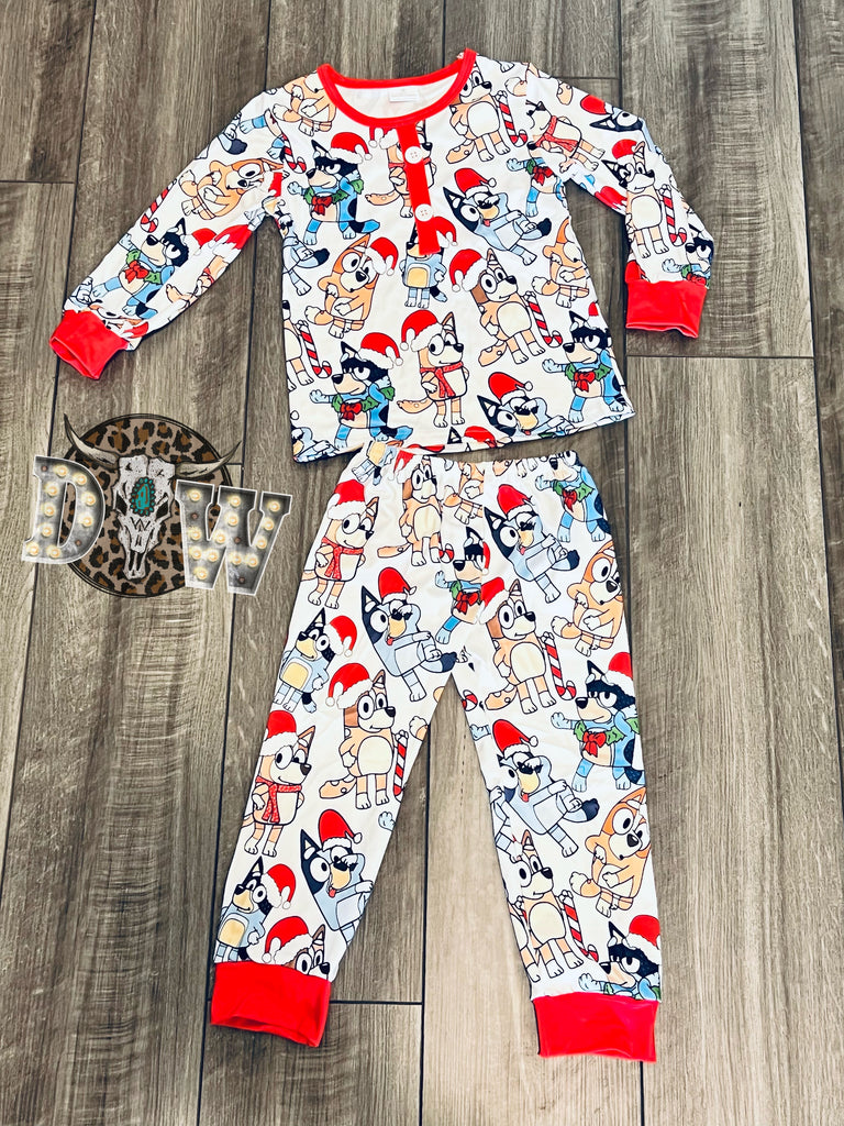Bluey Christmas Pajama Set – Double Take Western Boutique